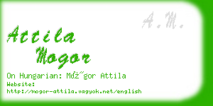 attila mogor business card
